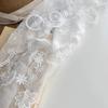 Fashion Floral Pattern Lace Scarf Embroidered Hollow Triangle Headscarf Lightweight Women Headscarf