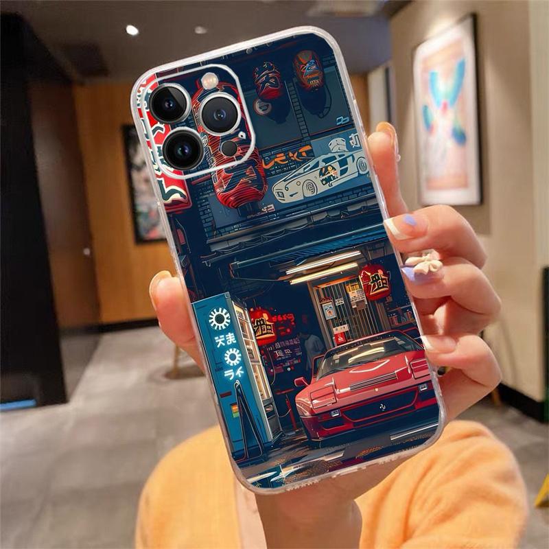 

Phone Case Carcasa Funda For iPhone 17 Pro Max Air 16 15 14 13 Pro Max 15 16 Pro 15Plus Japan Car Anime Case iPhone 17