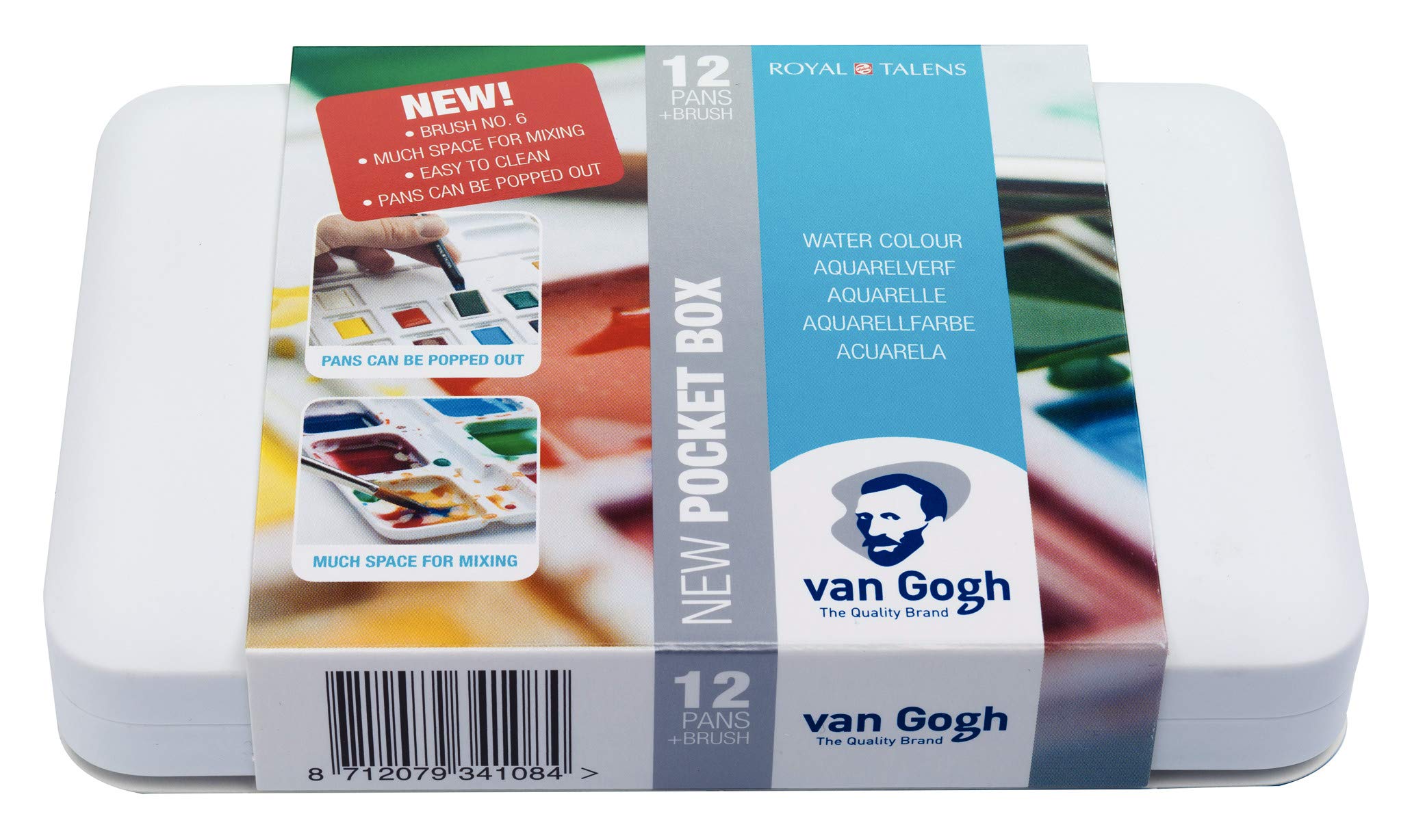 

Краска акварельная твердая Van Gogh Talens Van Gogh Pocket 12 цветов полукюветы T2080-8631