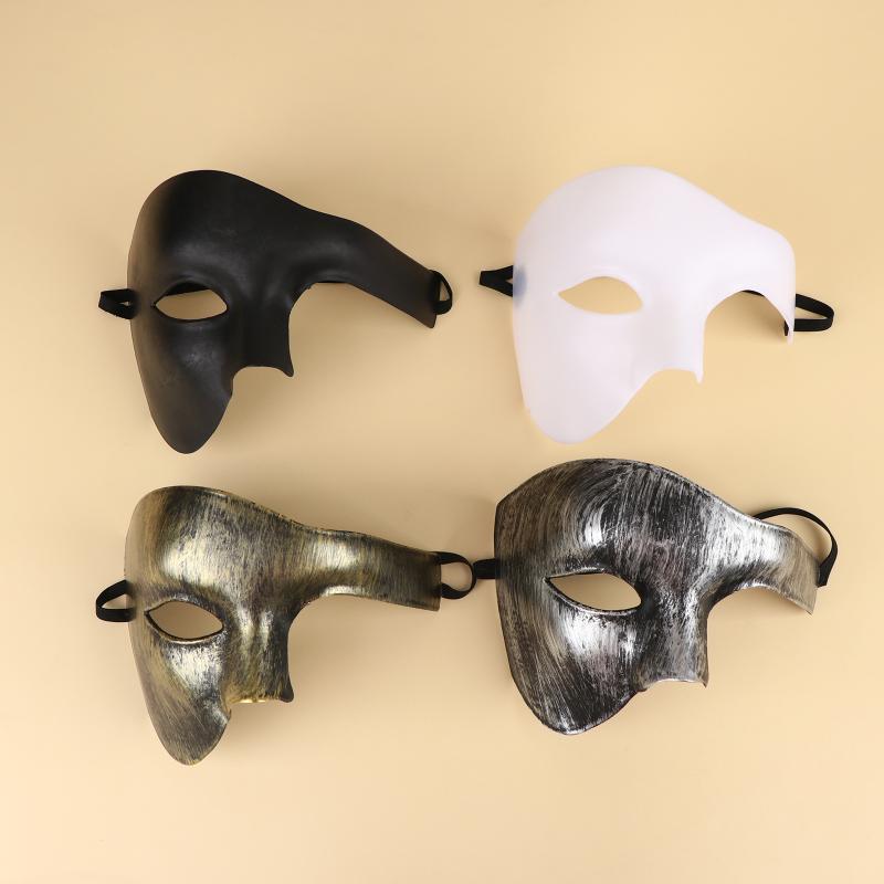 Lightweight Durable Half Face Phantom Mask High Quality for Masquerade Cosplay Halloween Costume Use