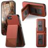 For iPhone 16e Case Cloth Texture Leather+PC+TPU RFID Blocking Phone Cover with Card Holder