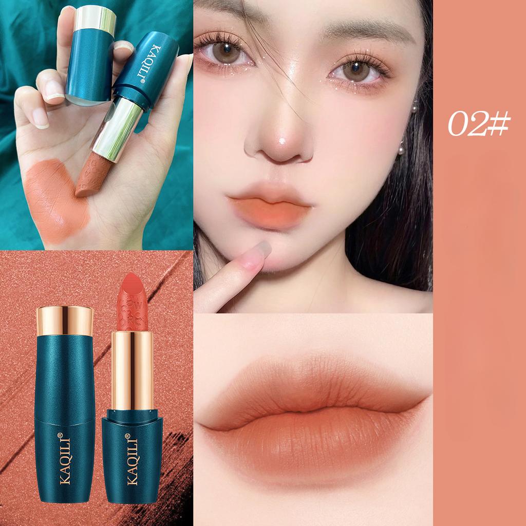 New Silk Smooth and Moisturizing Lipstick Velvet Matte Non Drying Whitening Carrot Color