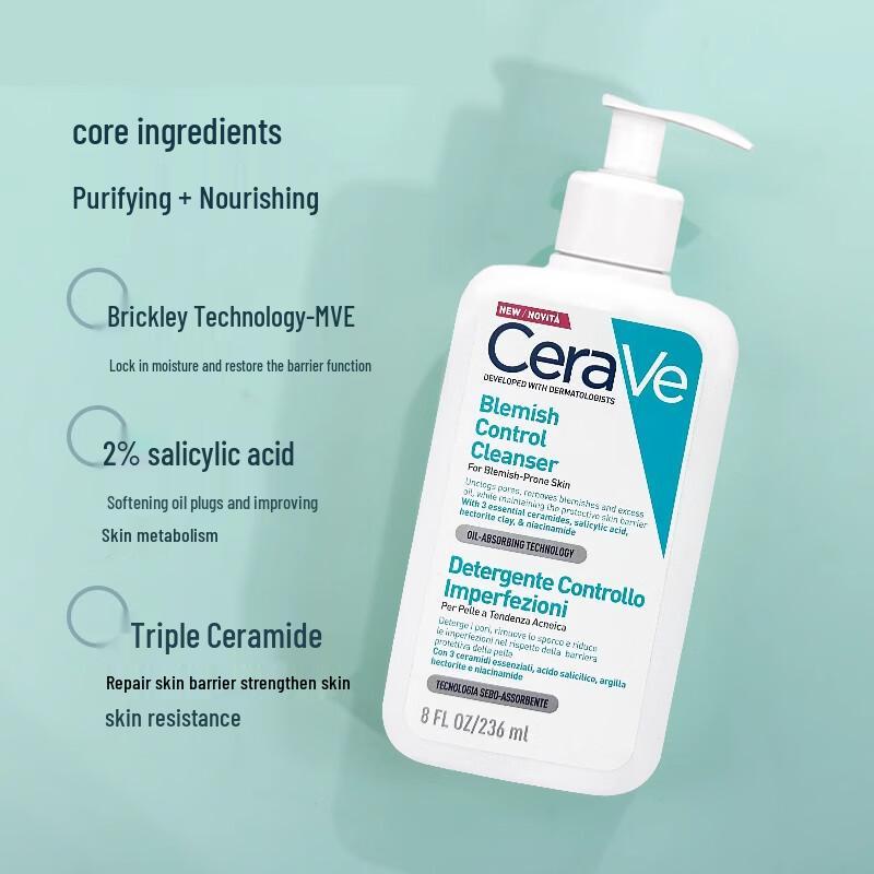 CeraVe Salicylic Acid Gentle Foaming Cleanser