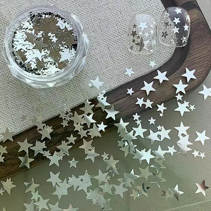 Size Mixing Sparkling Star Nail Glitter Sparkling Pentagram Nail Decor Nail Salon Design Cute Accessories DIY Nail Art Design
