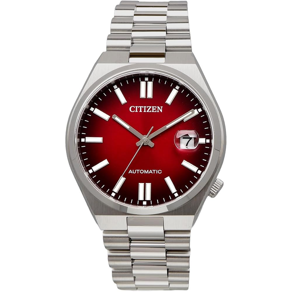 Citizen Tsuyosa Automatic Men's Watch NJ0150-56W Sapphire Glass Burgundy Gradient Silver 200m Water Resistant