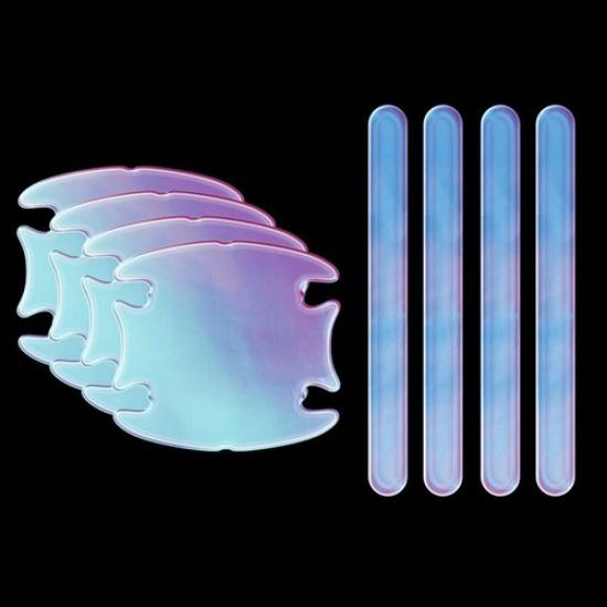 8x Car Door Handle Bowl Sticker Protector Film Anti-Scratch Luminous Accessories