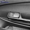 For Opel Corsa D 2007 2008 2009 2010 2011 2012 2013 2014 LHD RHD Real Soft Carbon Fiber Car Window Lift Button Frame Sticker