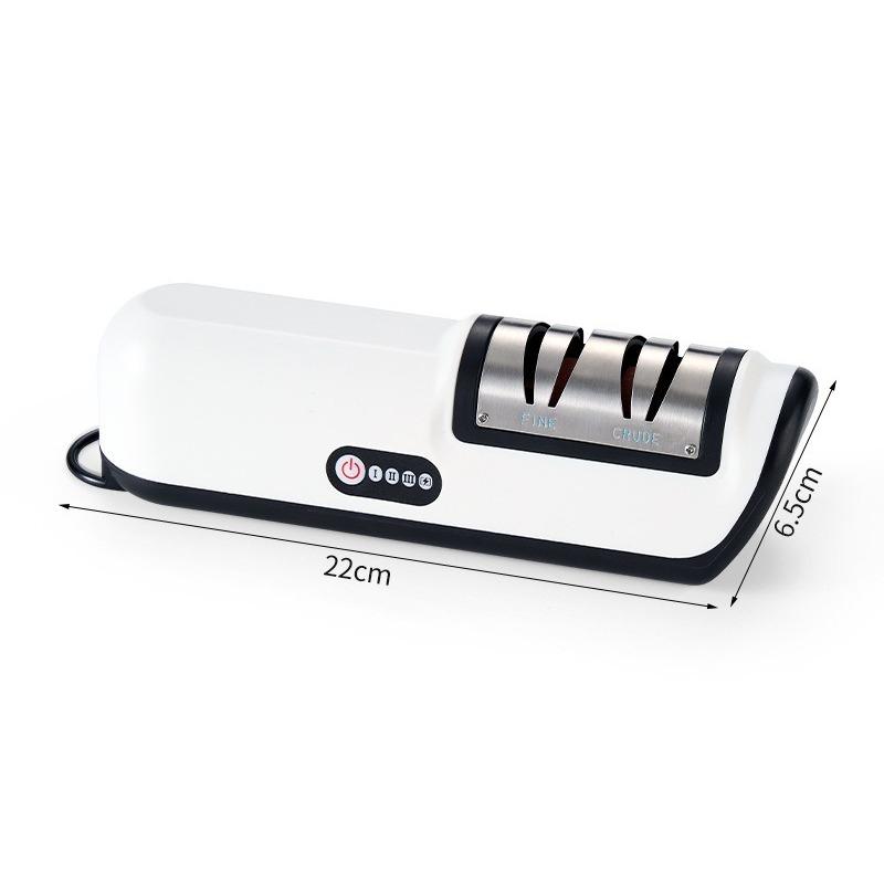 Electric Knife Sharpener,2026 New Automatic Kitchen Knife Sharpener with Safe Enclosed Sharpening Slots,Non-Slip Base,3-Speed 4-Stage System,(A3)
