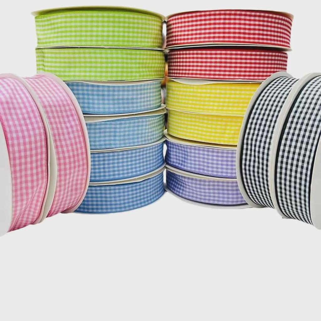 Scottish Handmade 2.5cm Plaid Ribbon for DIY Hair and Clothing Accessories