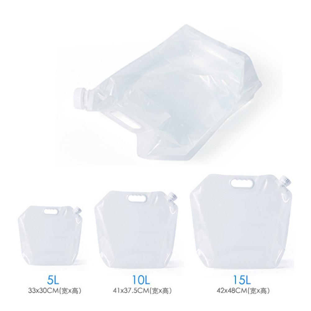 5/10l Portable Folding Water Bags Large Capacity Outdoor Travel Camping Water Container Water Storage Bucket