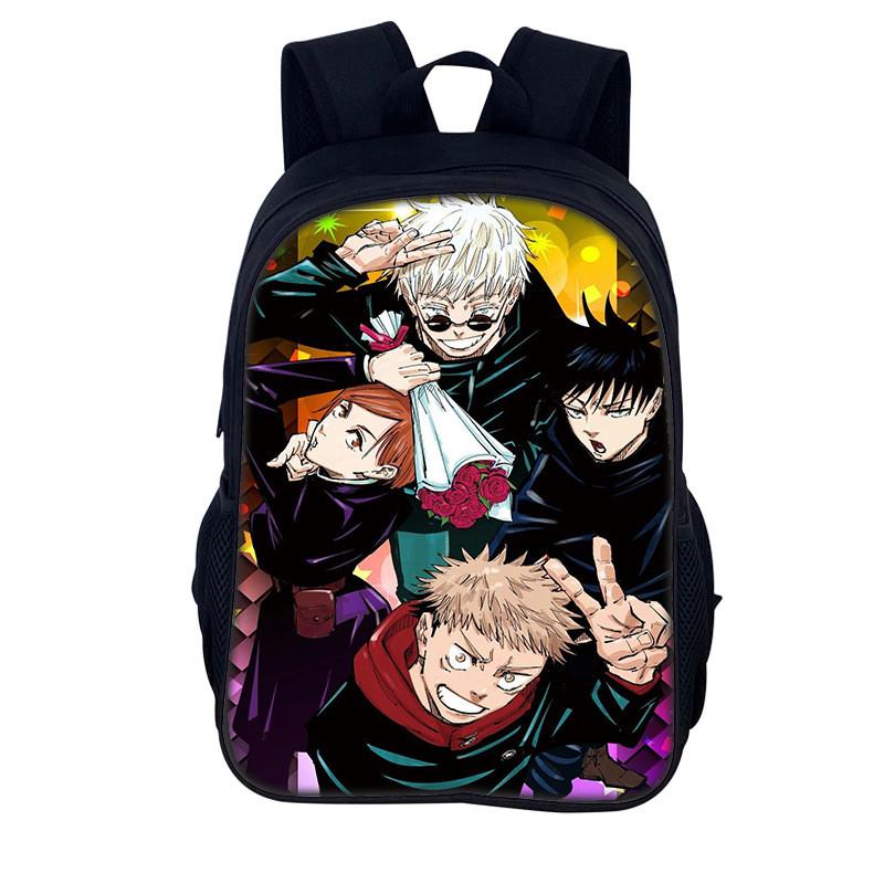 Jujutsu Kaisen Backpack For Men And Women Durable Nylon Casual School Travel Bag