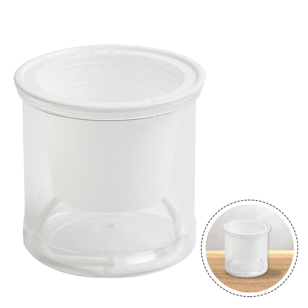 1 X Transparent Self-Watering Plant Flower Pot Round Lazy Flowerpot Plastic Planters Home Garden Decoraction