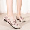 Bohemian Cloth Shoes Women's Spring and Autumn Soft Soled Linen Breathable Ethnic Style Women's Embroidered Shoes Zapatos Mujer