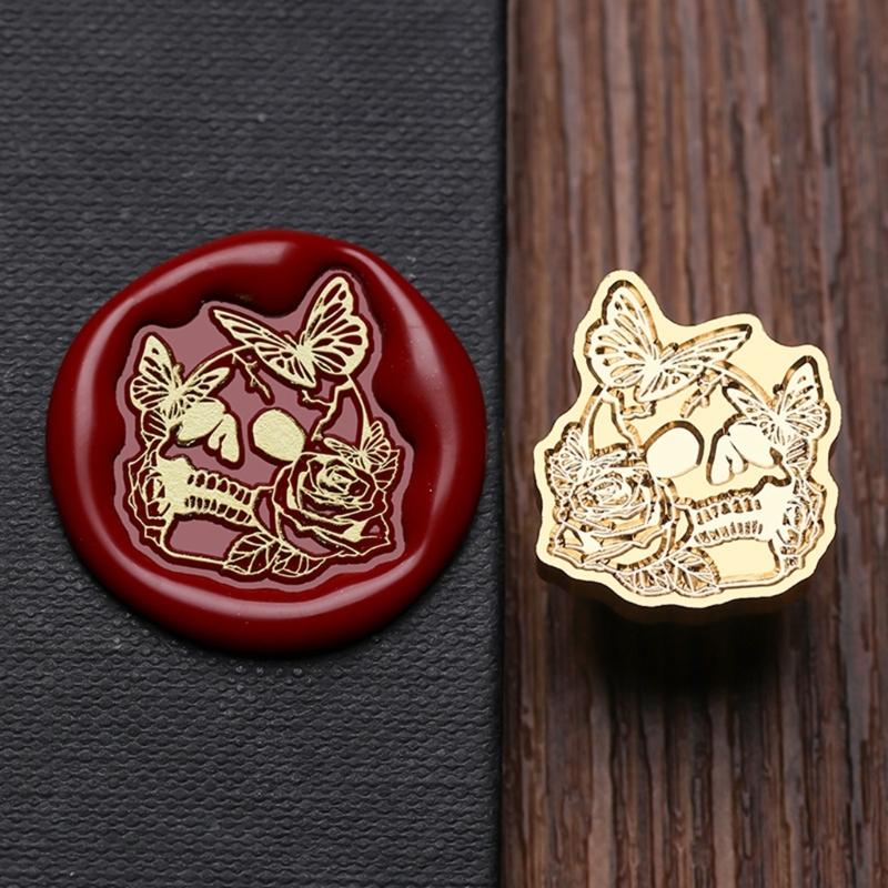 Pumpkins Sealing Wax Stamp Halloween Series Wax Seal Stamp Brass Head Seal Stamp for Scrapbooking Invitations Decoration