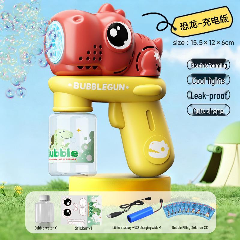 Automatic Cartoon Elephant Bubble Machine - Handheld Blower with Solution for Kids, Boys & Girls