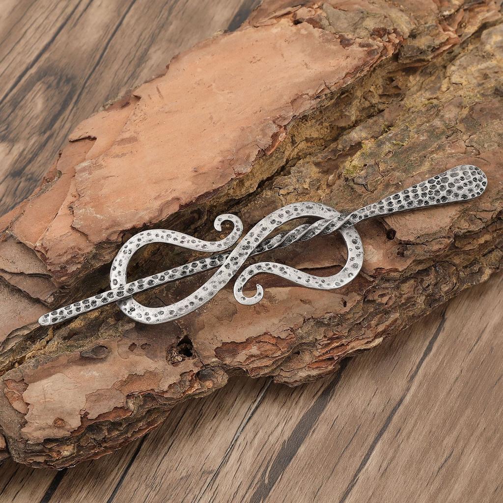 1pc Vintage Silver Snake Intricate Hairpin Gothic Serpent Design Edgy Bohemian Style Unique Statement Hair Accessory Personality