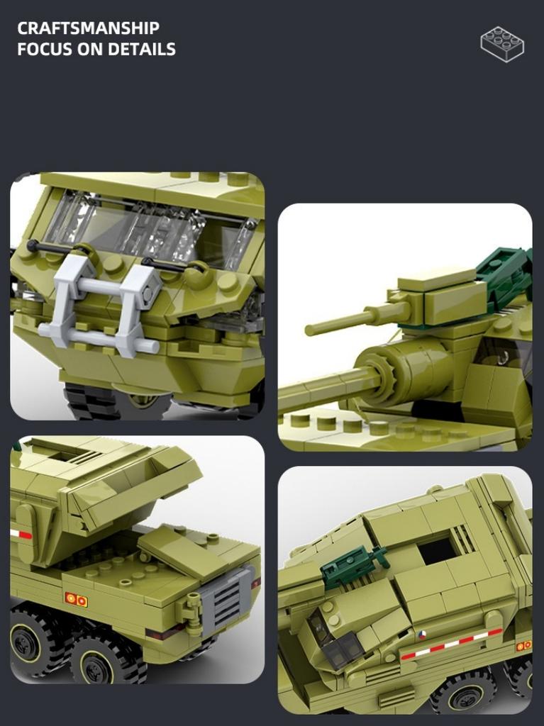 Non-Toxic 425Pcs Dana M2 Ww2 Military Soldiers Army Weapon Armored Vehicle Tank Building Blocks Model Diy Bricks Children'S Diy Toys Gift