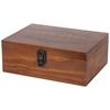 Vintage Wooden Storage Box with Lock
