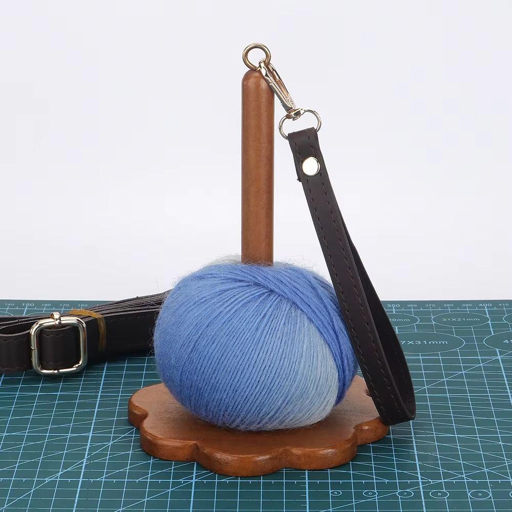 Rotatable Wooden Yarn Holder Portable DIY Sewing Thread Spool Spinning Knitting Tools