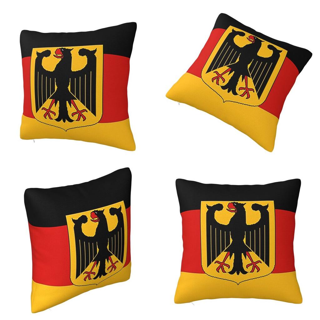 Germany Flag German Patriotic Square Pillowcase Cushion Cover Pillow Case Throw Pillow Cover for Home Bedroom Car