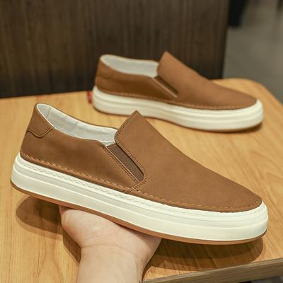 Casual Leather Mens Shoes Business Italian Male Loafers Fashion Moccasin Breathable Slip On Boat Shoes Mens Comfy Driving Shoes