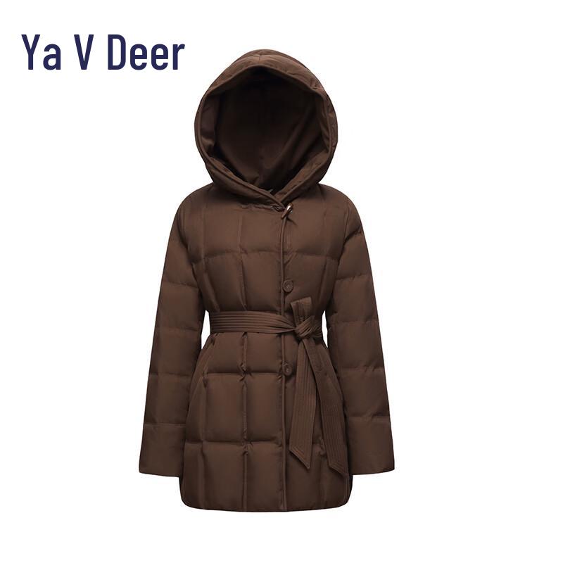 

Женский пуховик средней длины с капюшоном Yalu EW XL