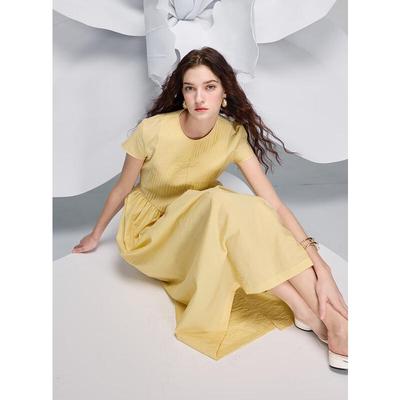 Sancai 2025 Spring Long-Staple Cotton Maxi Dress