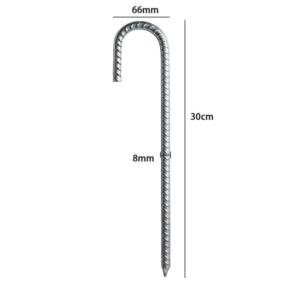 30cm Length Galvanized Steel Ground Anchors Tent Stakes