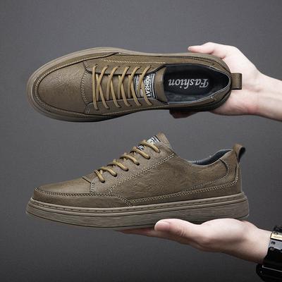 Stylish Men Casual Shoes Casual Men Sneakers Cow Genuine Leather Leisure Designer Shoes Outdoor Skateboard Shoes New Comfortable