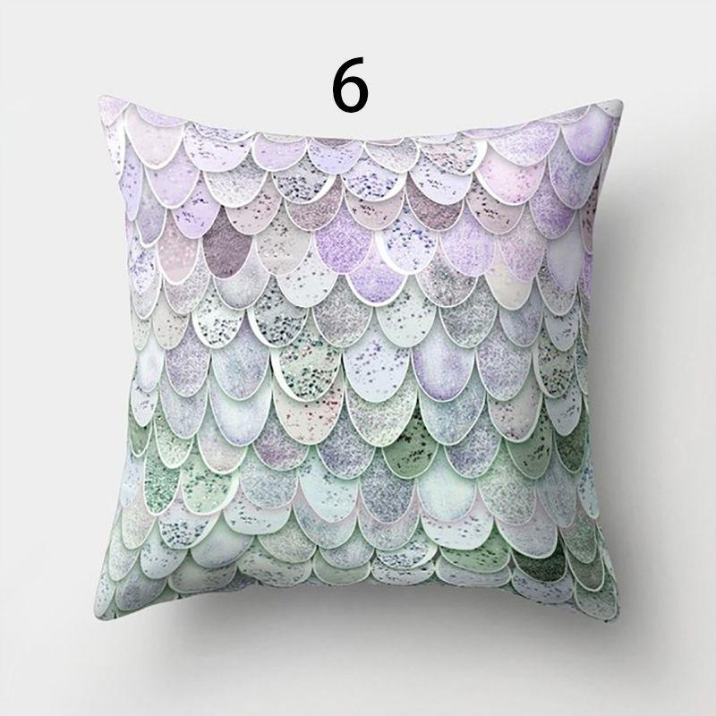 Luxurious Mermaid Fish Scale Pillowcase Soft Peach Cloth For Bedroom And Sofa