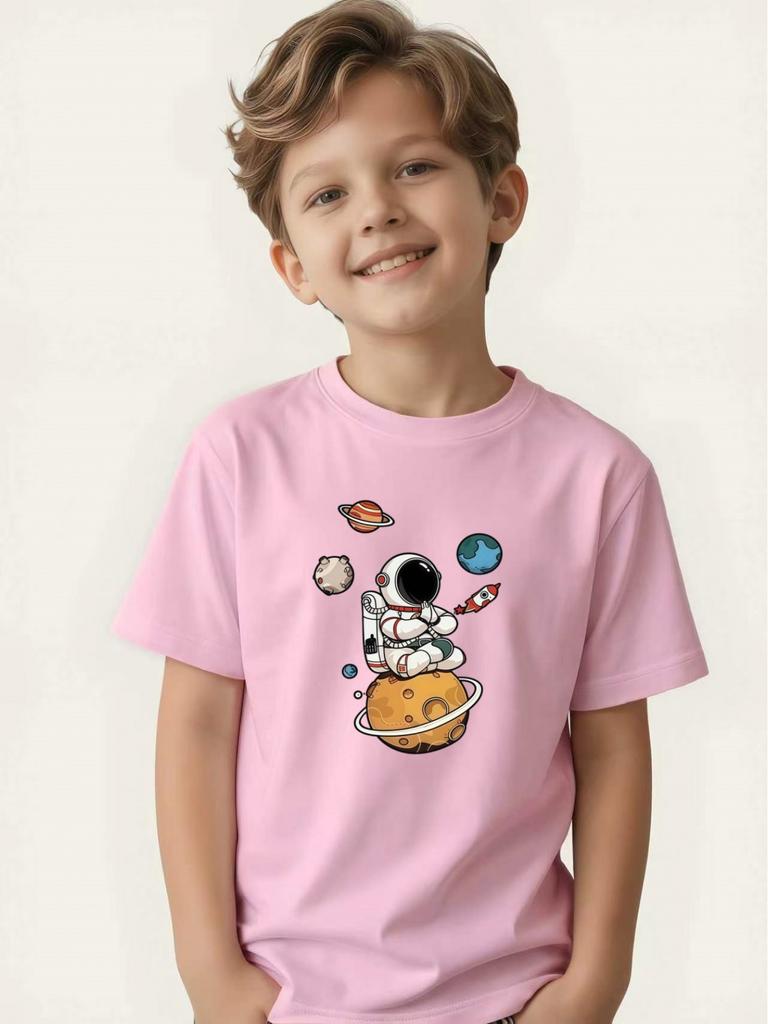 Boys Space Dreamer Short Sleeve T-Shirt Children's Summer Fashion Clothing