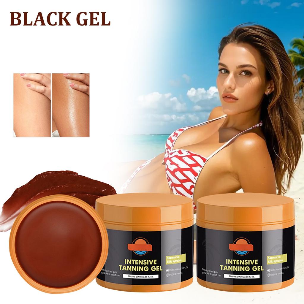 Bräunungsgel Feuchtigkeitsspendende Bräunungscreme Beschleunigt den Bräunungsprozess und sorgt für einen tiefen Teint Geeignet für alle Hauttöne (1 Stück)