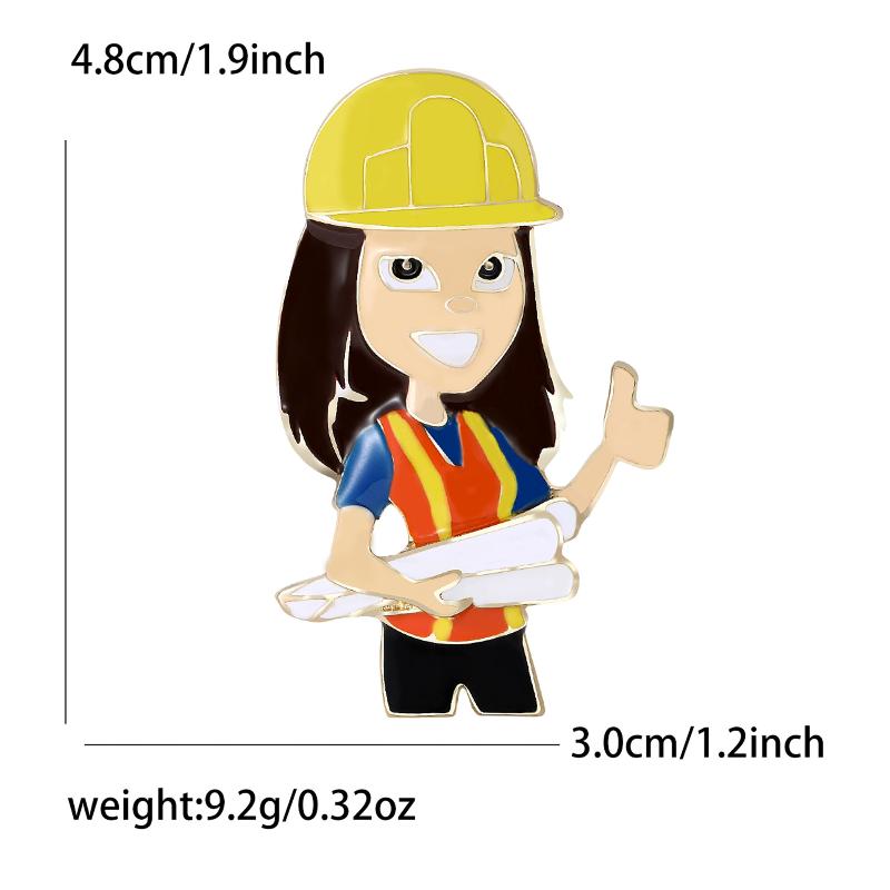 Fashion Enamel Professional Brooches Workplace Character Pins Event Party Decoration Clothes Accessory
