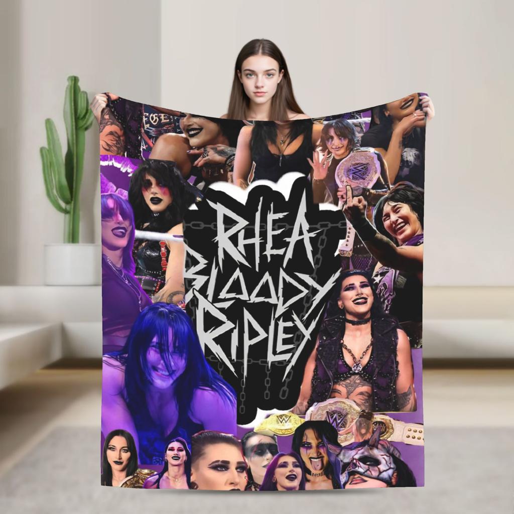 Rhea Ripley  Blanket Quality Warm  Bedding Throws Winter Travel Living Room Funny Bedspread