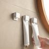 Wall Mounted Toothpaste Holder No Drilling Bathroom Organizer Hanging Shower Shelf for Toothbrush Face Wash Storage