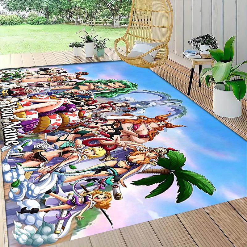 Custom Tropical Pirate Women Crew Carpet Rug Soft Washable Anti Slip Home Living Room Sofa Mats Personalized Christmas Rug
