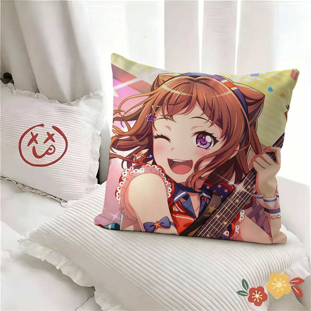 pc Anime Girl Kasumi Toyama Pillow Case Fashion Square Pillowcase Bedroom Sofa Room Ins Decoration Leisure