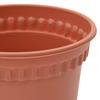 Flower Pots 6 Pcs Terracotta Red Ø 19 X 16 Cm Plastic