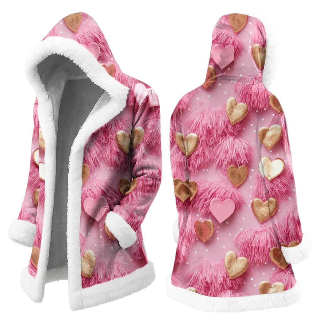 Unisex Kapuzenstrickjacke mit Taschen, Warme Oberbekleidung