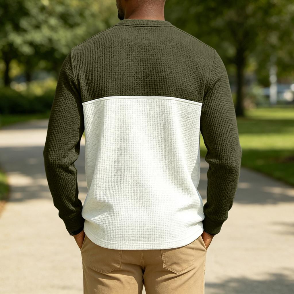 Men's Casual Knit Long Sleeve T-Shirt with, Everyday Pullover