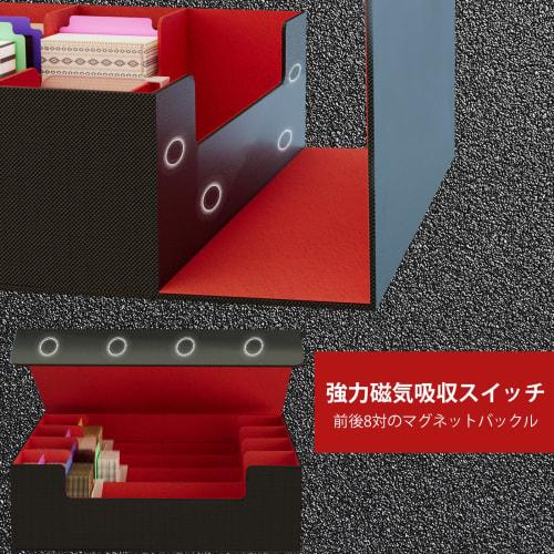 UNORUG Deck Case, Trading Card Case, PU Leather, Holds 3000+ Trading Cards, Large Capacity, 4 Compartments, 24 Dividers with Labels, Compatible with Y