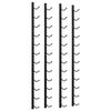 VidaXL 2 Pcs Wall-mounted Bottle Racks for 12 Bottles Black Iron
