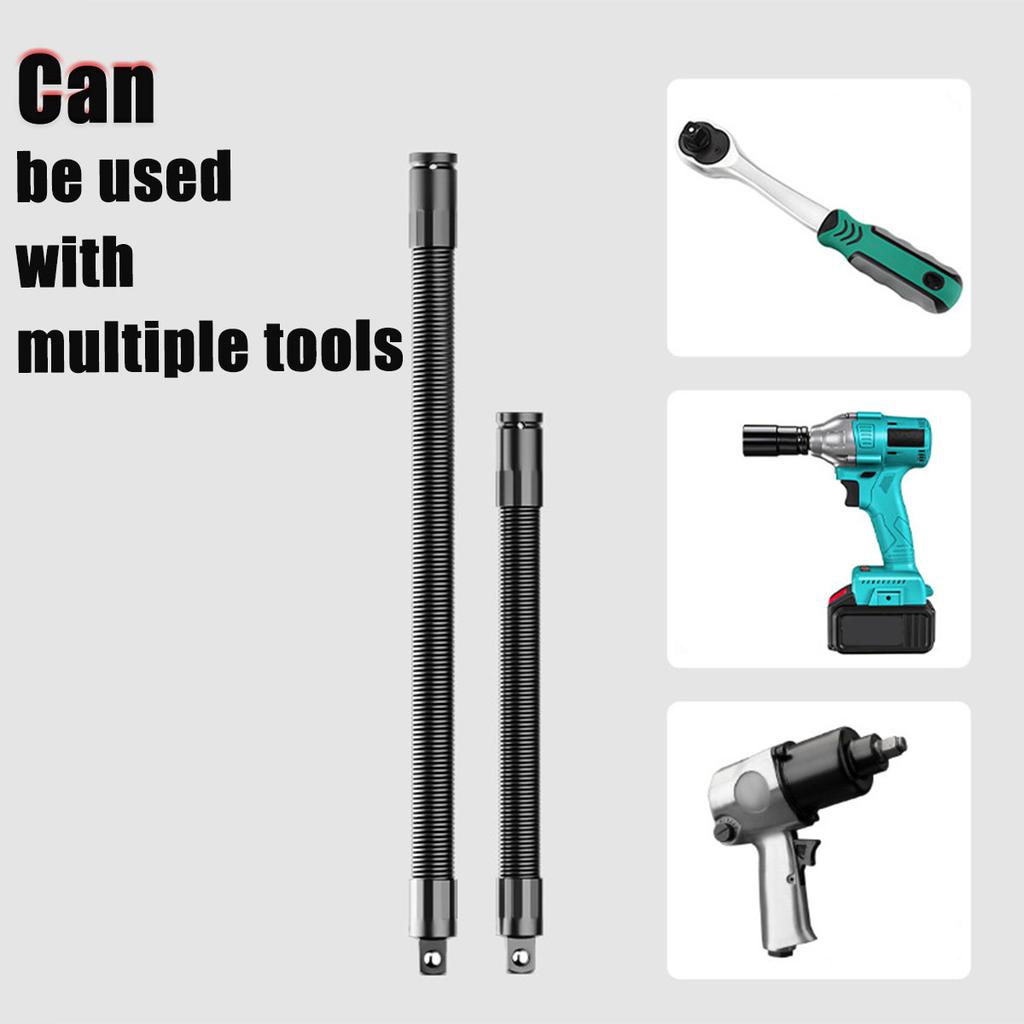 Flexible Socket Extension, Flexible Wrench Extension Drive Socket Driver Handle 2pcs (250MM,350MM)