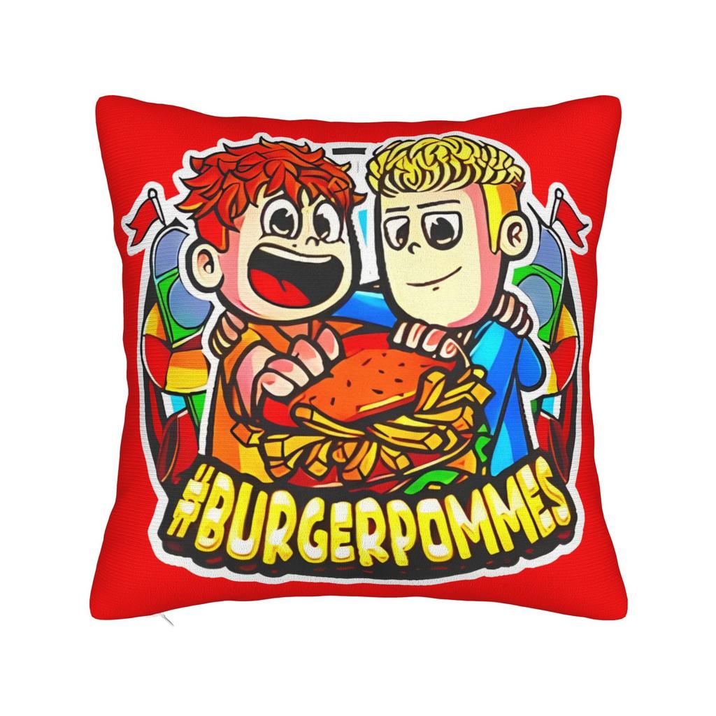 Lukasbs Lukas Icrimax Burgerpomms Pillow Case Square Pillow Cover Fashion Pillowcases For Sofa Couch Bed Living Room