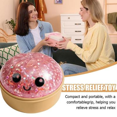 Colorful Bun Stress Relief Toy Cute Simulation Baozi Pinching Toys Soft And Non-sticky Dough Ball For Adults&kids Gifts S4f2