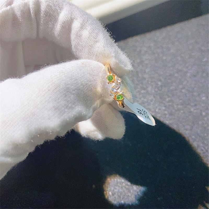 10 Pezzi Anello alla moda con apertura piccola per donna, anello da dito in cristallo, anello in lega