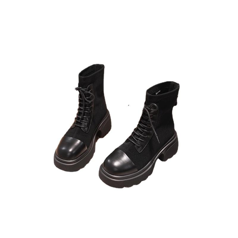 

Модная женская обувь 2025 Горячая распродажа Ботильоны Женские ботинки Классика Современные ботинки Женские Задняя молния Круглый носок Шнуровка Ажурные каблуки Обувь Женская 40 чёрный