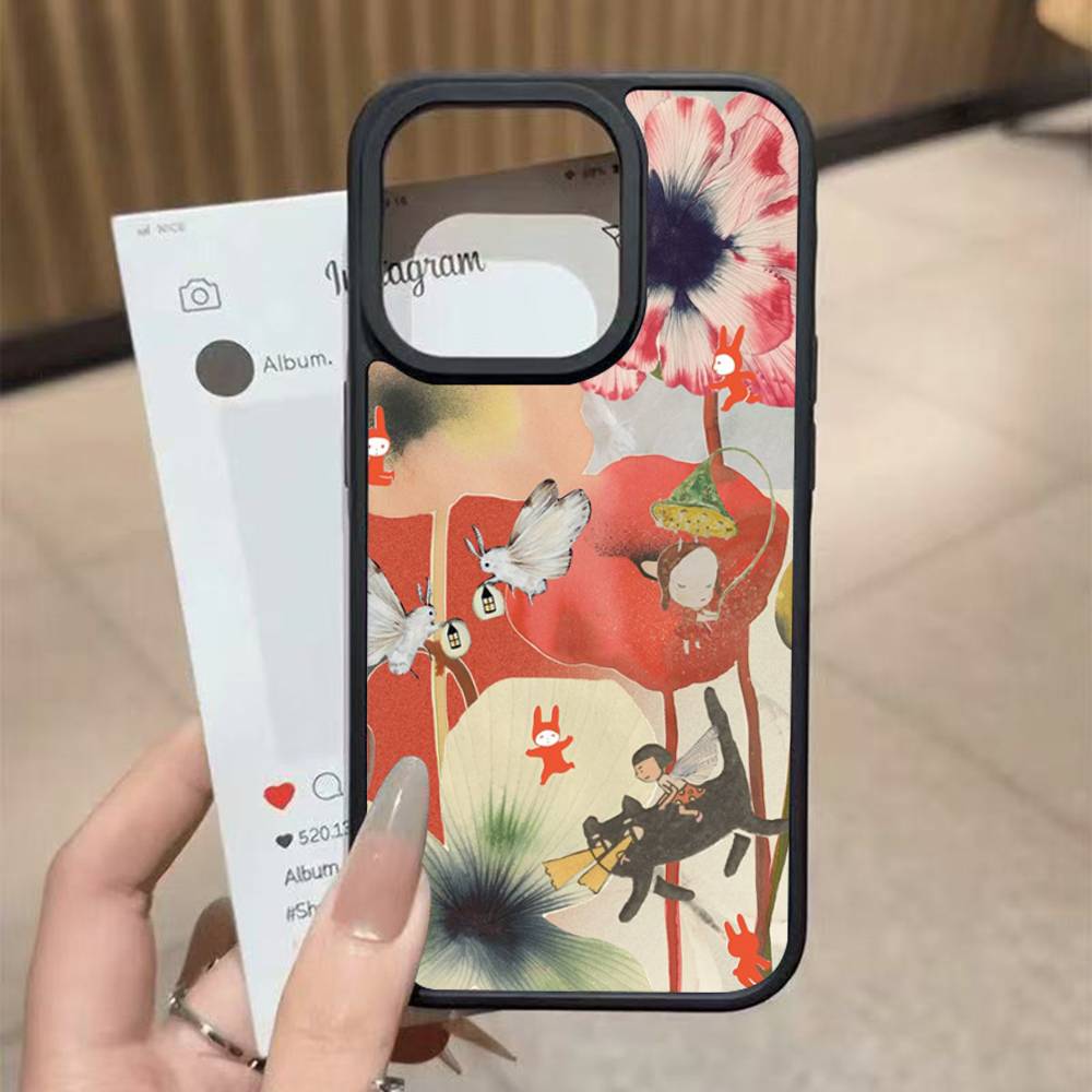 

China Chic Mosaic Graffiti Green Rattan For iPhone 17 16 Pro Max Air 13 12 Mini 14 15 Plus 11 PC+TPU Back Cover iPhone 15pro max