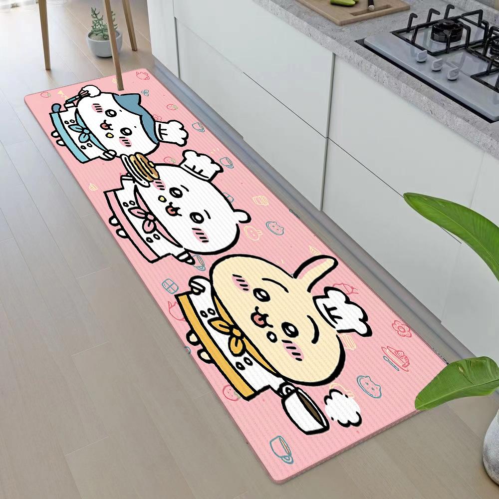 Entrance Front Door Doormat Anime Chiikawas Non-slip Kitchen Rug Living Room Rugs Balcony Bathroom Foot Mat Floor Mats Carpet
