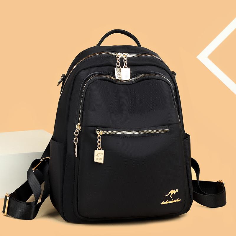Schoolbag Backpack Women's 1011 New Fashion Atmosphere Trend Versatile Large Capacity Student School Bag Women's Bag Travel Backpack
